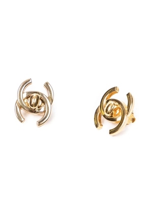 CHANEL Pre-Owned 1990 CC clip earrings - Gold