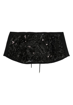 MITILIANE COUTURE embroidered bustier top - Black