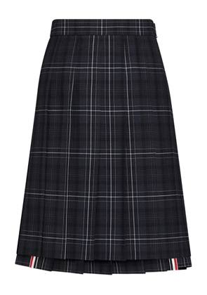 Thom Browne plaid pleated mini skirt - Black