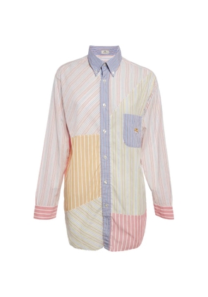 Etro Pre-Owned paneled striped shirt - White