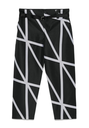 Issey Miyake NO.5 jacquard trousers - Black