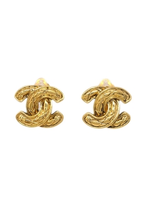 CHANEL Pre-Owned 1990-2000s CC clip-on earrings - Gold