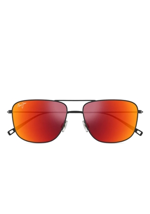 Maui Jim Mikioi titanium rectangular sunglasses - Black