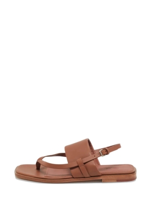 Loro Piana Pre-Owned slingback leather sandals - Brown