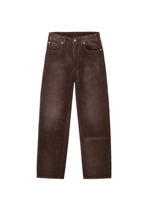 Fortela corduroy texture high-waisted trousers - Brown