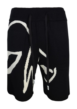 Haculla graphic-print wool shorts - Black