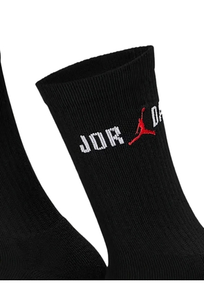 Jordan logo-detail socks - Black