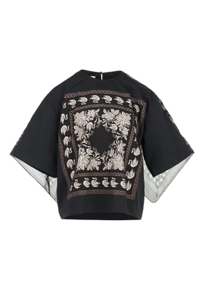 Biyan short-sleeves blouse - Black