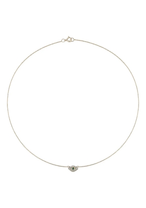 Mateo 14kt gold Evil Eye emerald necklace