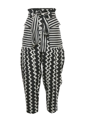 Stella McCartney Pre-Owned jacquard striped trousers - Black