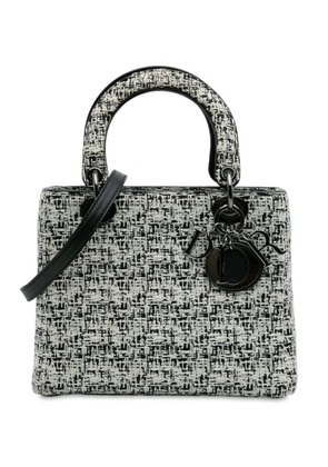 Christian Dior Pre-Owned 2013 Medium Tweed Lady Dior satchel - White