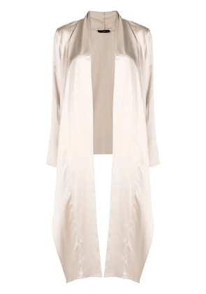 VOZ wrap-style satin blouse - Neutrals