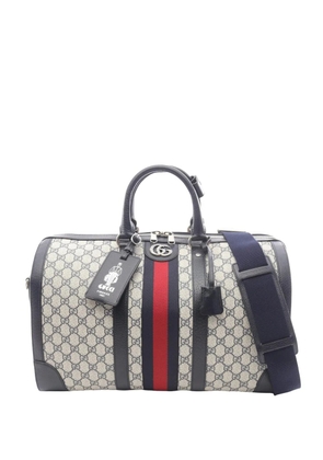 Gucci Pre-Owned 2016-2026 GG Supreme Web boston bag - Brown