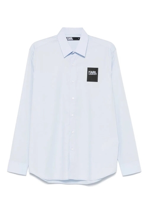 Karl Lagerfeld logo-patch shirt - Blue