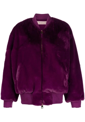 Blanca Vita faux-fur bomber jacket - Purple