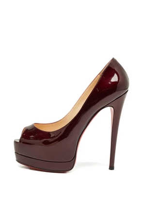 Christian Louboutin Pre-Owned Louboutins open-toe leather pumps - Red