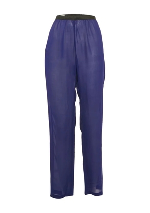 Dries Van Noten Pre-Owned silk wide-leg trousers - Blue