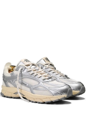 The Mercer Brand metallic-leather sneakers - White