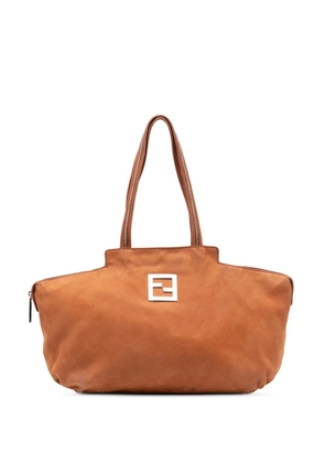 Fendi Pre-Owned 2010-2025 Medium FF Nubuck Chains tote bag - Brown