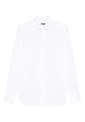 Zegna long-sleeved button-up shirt - White