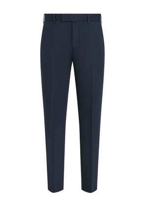 Zegna flat-front tapered trousers - Blue