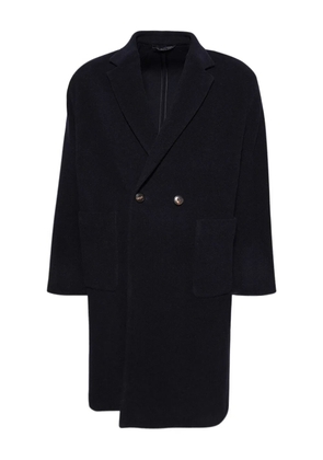 Doppiaa double-breasted patch-pocket coat - Blue