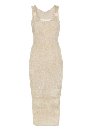 Patrizia Pepe lurex midi dress - Gold