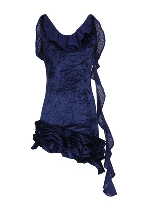 Amir Slama x Astrid ruffled mini dress - Blue