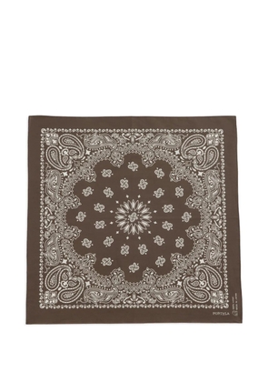Fortela Japanese paisley-pattern bandana - Brown