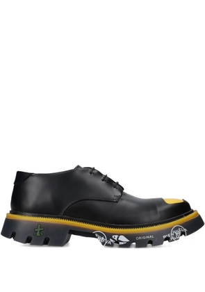 Premiata toe detail lug-sole peckham shoes - Black