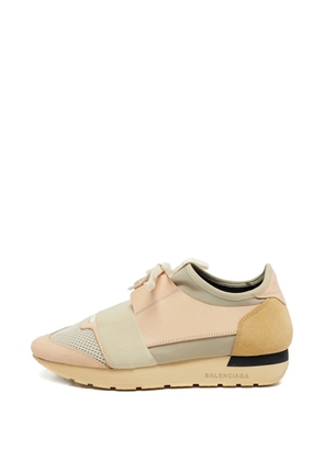 Balenciaga Pre-Owned Race Runners leather sneakers - Neutrals