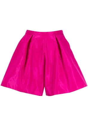 Zuhair Murad satin-finish high-waisted shorts - Purple