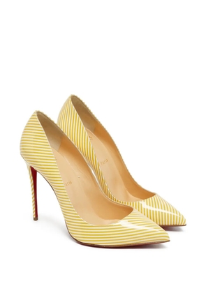 Christian Louboutin Pre-Owned leather striped pumps - Yellow