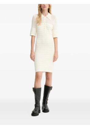 Gestuz polo-collar mini dress - Neutrals