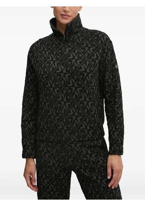 NEWLAND pattern zip sweater - Black