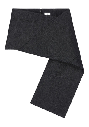 Courrèges asymmetrical-panel denim mini skirt - Black