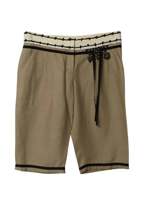 Alberta Ferretti Vintage tie-detail shorts - Brown