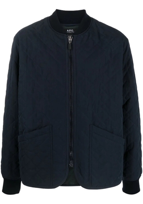 A.P.C. quilted bomber jacket - Blue
