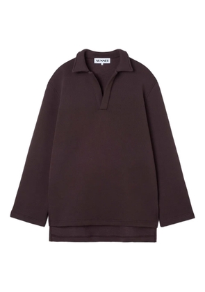 Sunnei organic-cotton top - Brown