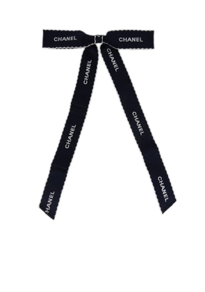 CHANEL Pre-Owned 1990-2000s ribbon bow brooch - Blue