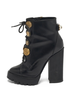 Dolce & Gabbana Pre-Owned block-heel leather boots - Black