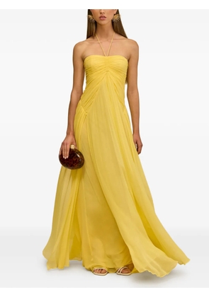 Cult Gaia Ritz gathered gown - Yellow