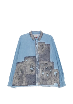Kafeneo by TBF patch-worked shirt - Blue