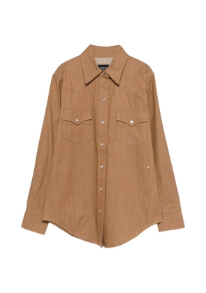 A.P.C. chest-pocket buttoned shirt - Brown