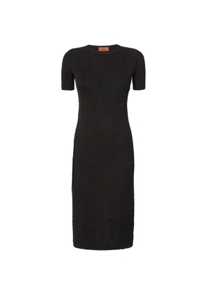 Missoni herringbone short-sleeve dress - Black