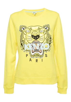 Kenzo Pre-Owned tiger-embroidery sweatshirt - Yellow