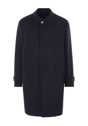 Lardini herringbone single-breasted coat - Blue