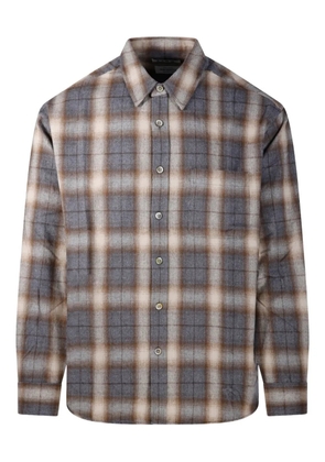 COOR check-pattern shirt - Grey