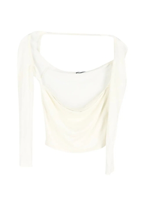 Jacquemus Pre-Owned Lucciu woven T-shirt - White