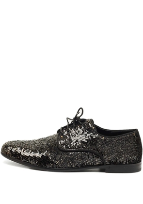 Dolce & Gabbana Pre-Owned sequin Derby shoes - Black
